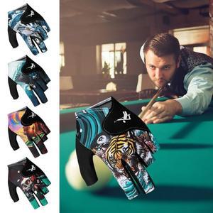 당구 장갑 왼손 반 손가락 스누커 미끄럼 방지 스티커 탄성 훈련 액세서리