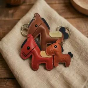 스티치 가죽 말키링 레더 S~L사이즈 인형 말 키링 백꾸 명품 가방 말띠 붉은말의해 병오년 말참