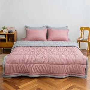 [골드스마일]차렵 레드 양면 퀸 간절기 세트 베개커버 솔트 이불