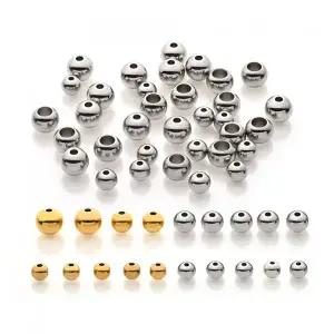레치 래치 2mm 3mm-10mm 스틸 비즈 쥬얼리 스페이서 볼 구멍 12-5mm 팔찌 구성 요소