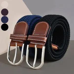 벨트 구멍없는 니트 짜임 프리사이즈 꽈배기 신축성