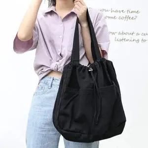 캔버스 숄더백 블랙 데일리백 대학생 데일리가방 빅백 대용량가방