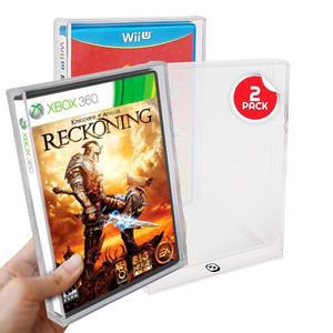 소니 플레이스테이션, Wii, 게임큐브, PS2, 클리어 에보레트로 케이스 프로텍터, 아크릴 4mm, DVD 게임용 두께 엑스박스 2팩