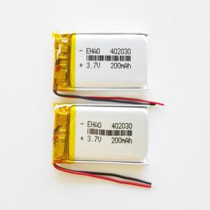 3.7V 200mAh 리튬 폴리머 LiPo 충전지 402030 Mp3 GPS 스마트 워치 카메라용 블루투스 스피커 레코더 헤드