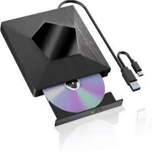 외장 블루레이 드라이브 USB 3.0 Type-C가 장착된 블러레이 버너 CD DVD 리더 PC용 라이터 Windows XP용 7