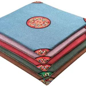 올원픽 전통방석 방석 색동 좌식 원형 다다미 명상