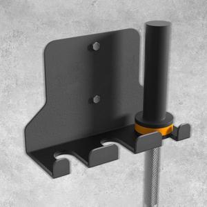 바벨 홀더 수직 체육관 공간 절약 파우더 코팅 보관 행 핸들 박쥐 도구 밴드