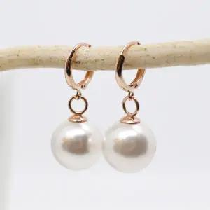 [오팔하우스] 14k 12mm 진주 원터치 귀걸이 OPPE0186