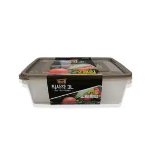 밀폐용기 직사각 3000ml 2입