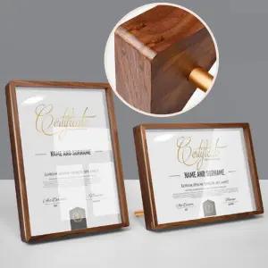 인테리어 탁상용 사진액자 우드 벽걸이 자격증액자 상장용 A4