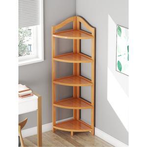 틈새장 코너 오크색 침실 북유럽 진열대 레이어 선반장식장 모서리선반 원목 틈새 선반