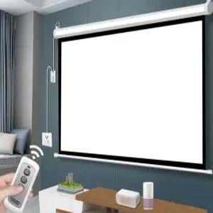 빔 92인치 프로젝터 롤스크린 대형 전동 스크린