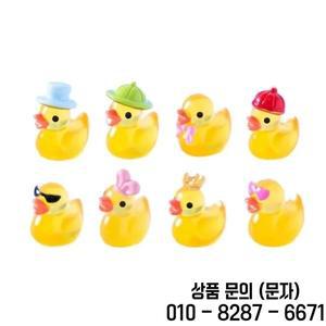 100/50PCS 미니 노란색 빛나는 오리 장식 소형 피규어 작은 마이크로 요정 풍경 홈