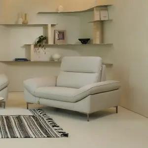 [다우닝] 시엘 1인 전체 천연가죽 소파