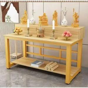 법당 다이 부처님 기도 받침대 불교용품 공양대 2단 가정용 불전함