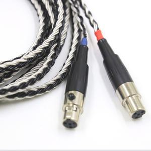 Audeze LCD-3 lcd-24 용 16 코어 OCC 실버 도금 헤드폰 이어폰 케이블