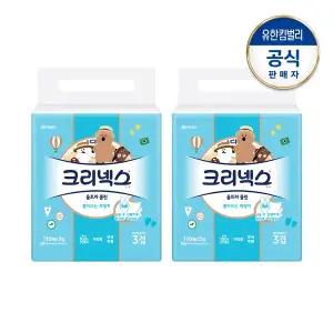 [크리넥스] 3겹 울트라클린 다이노탱 팝업 뽑아쓰는 화장지 110매X3입X2팩