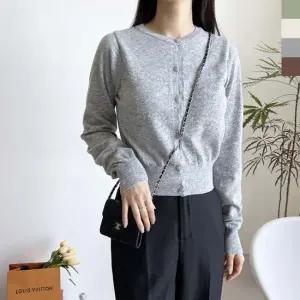 캐시미어 기본 여성 니트가디건 여자가디건