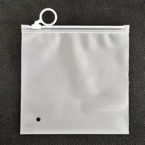 여행용파우치 반투명 슬라이드 고리형 지퍼백 수납 파우치 15x15cm