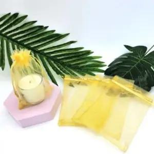 예쁜포장지 캔들주머니 선물포장 오간자주머니 10x15cm 골드