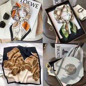 70X70 쁘띠 패턴 실크 스카프 21종 봄 가을 스카프 선