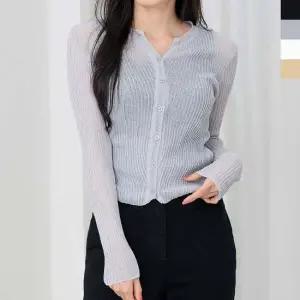 베이직 린넨 여성 가디건 여성가디건