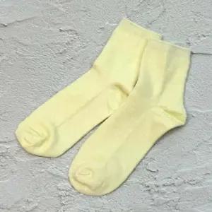 패션양말 여성용 무지패션 캔디 중목양말 레몬