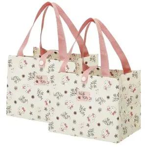 산리오 헬로키티 사각 에코백 2P 캠핑 피크닉 런치백 캐릭터도시락가방