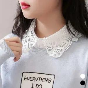 이너카라 여자 펀칭 페이크 레이스 카라 URK-485