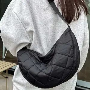 여성 누빔 반달 크로스 인기 숄더백 반달크로스백