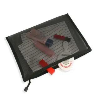 블랙 출장 데일리 휴대용 메쉬 화장품파우치 중형 파우치백