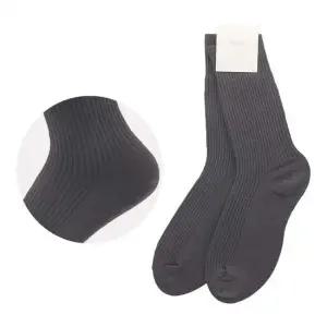 남성용 가는골지 장목양말 애쉬브라운 3켤레 장목양말