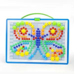 컬러 구슬 베이직꽂기 새 놀이터 훈련 소근육 장난감