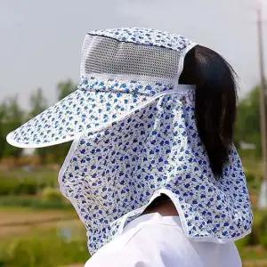 여름모자 여자 외출 농사 농촌 어촌 찍찍이 꽃무늬 작업 모자