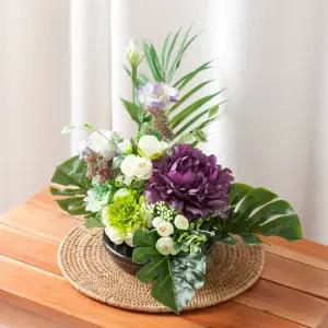 수국 성묘 센터피스 조화 꽃 페로루체 수반 Bset 43cm 납골당 산소 추모 테이블 장식