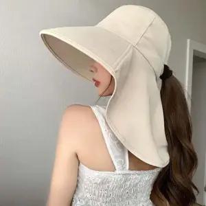 UV차단 프리미엄 여성 썬캡 넥커버 넓은챙 자외선차단