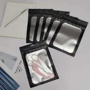 미니지퍼백 주얼리봉투 검정 반투명 포장 지퍼백 12cmx18cm