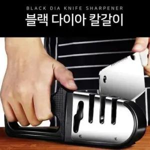 ETN  다이아몬드 4in1 블랙 칼갈이 주방 칼 가위 연마기 WB6A520