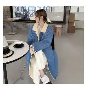 여성 간절기 필수 아이템 양털 소재 데님 롱 자켓 겨울 방풍 아우터 바람막이 플리스 후드 점퍼 코트 하객룩 옷 잠바 봄 가을