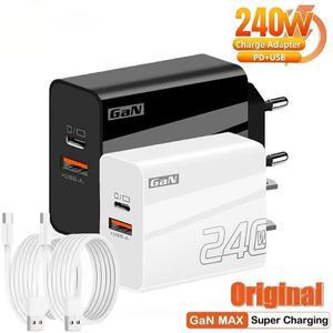 240W GaN USB 타입 C 충전기 PD 고속 휴대폰 핸드폰 QC 3.0 퀵 차저 아이폰 호환호환 17 16Pro Max 미니 소