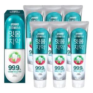 2080 치약 진지발리스 허벌민트 120g 6개