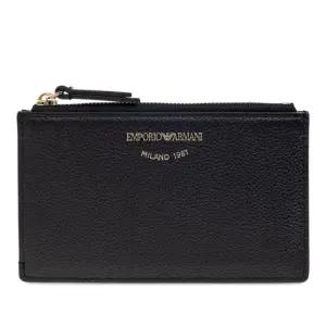 엠포리오아르마니 로고 지퍼 컴팩트 가죽 카드지갑 EW003035 AF19568UC001