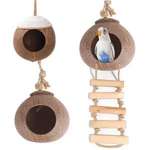 겨울철 애완조류 번식 둥지 하우스 스윙 사다리 앵무새 앵무참새 핀치 자연 둥지 러브버드 케이지 걸이형