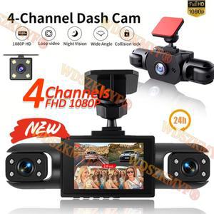 4채널 360 ° 차량용 블랙박스  DVR 3/4 렌즈 전방 내부 선택 가능 카메라 야간