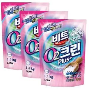 비트 O2 크린 PLUS 오투 크린플러스 표백제 1.4kgx3개