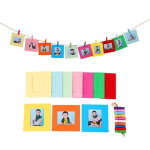 크리에이티브 DIY 종이  프레임 앨범 패션 홈 벽 장식 용품  심플 3 인치 다채로운 액자  10 개