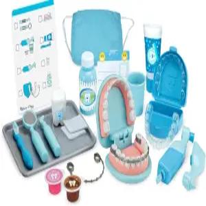 멜리사 더그 슈퍼 스마일 치과 놀이 세트 오버사이즈 치아가 있는 25피스 키트 대형 도구 및 액세서리 여아