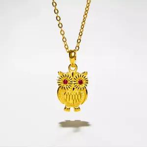 [베티블루] 995 999 24K 순금 하트 꽃 부엉이 여성 여자 3.75g 금 목걸이
