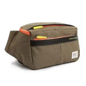 학생 데일리 바디백 10대 웨이스트백 힙색 카키 가방 허리가방 남자슬링백 허리쌕