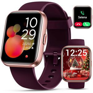 여성용 스마트워치, 안드로이드 및 과 호환, 알렉사가 탑재된 1.8인치 피트니스 트래커 시계, 통화 알림 알림, 심박수 수면 모니터, 120가지 스포츠 모드, 방수 시계